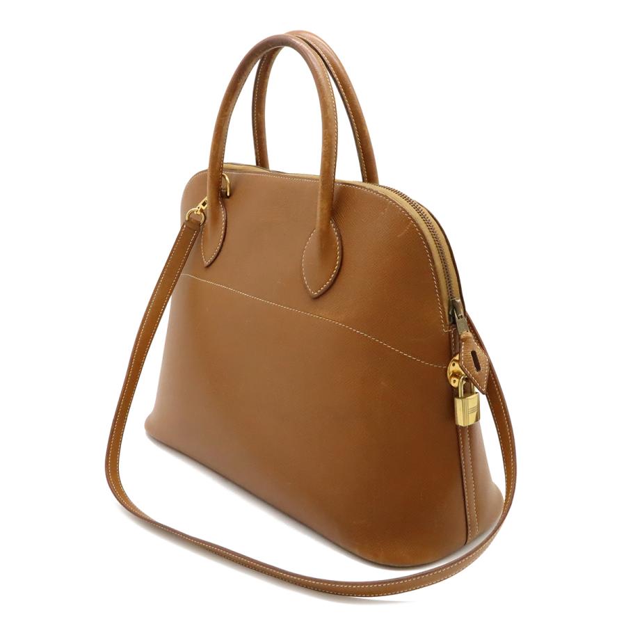 HERMES エルメス ボリード37 ハンドバッグ 2WAY ショルダーバッグ 肩掛け クシュベル レザー ゴールド 茶 ブラウン ゴールド金具 ○Z刻印 | HERMES | 01