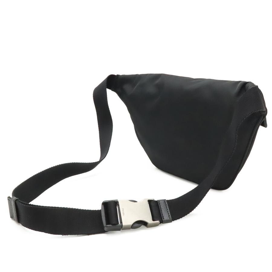 PRADA プラダ Re-Nylon ロゴ トライアングルロゴ ボディバッグ ウエストポーチ ヒップバッグ ナイロン NERO 黒 ブラック シルバー金具 | PRADA | 01