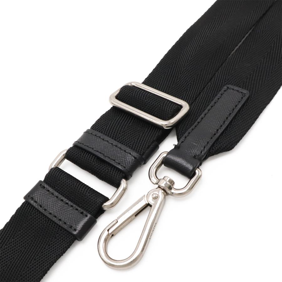 PRADA プラダ トライアングルロゴ ショルダーバッグ 斜め掛け ナイロン レザー NERO 黒 ブラック シルバー金具 1BH716 | PRADA | 04