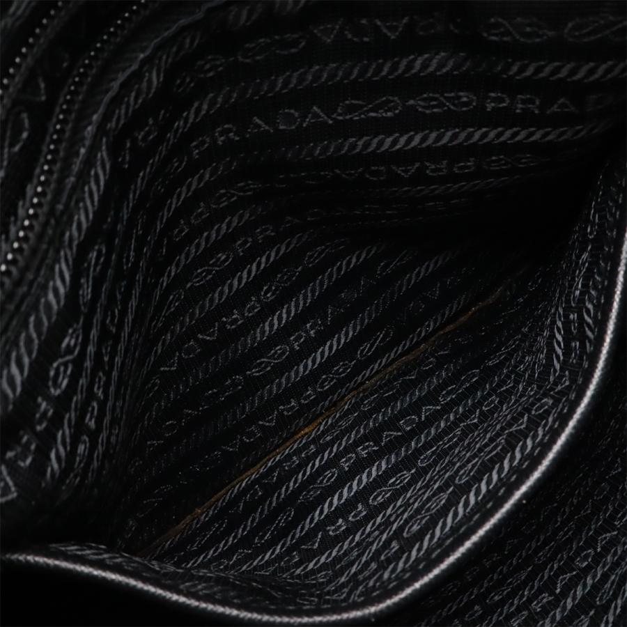 PRADA プラダ トライアングルロゴ ショルダーバッグ 斜め掛け ナイロン レザー NERO 黒 ブラック シルバー金具 1BH716 | PRADA | 06