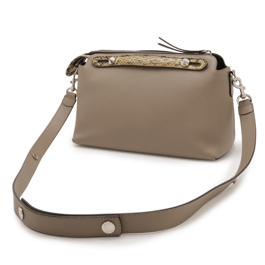FENDI フェンディ BY THE WAY バイザウェイ ミディアム ハンドバッグ 2WAY ショルダーバッグ レザー パイソン グレージュ シルバー金具 | FENDI | 01