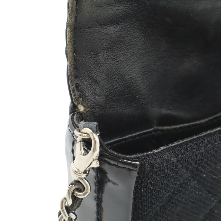 CHANEL シャネル 2.55 マトラッセ チェーンバッグ ショルダーバッグ セミショルダー 肩掛け キャンバス パテントレザー ブラック 黒 | CHANEL | 05