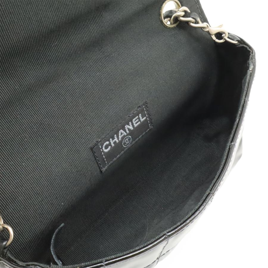 CHANEL シャネル 2.55 チョコバー チェーンバッグ ショルダーバッグ 2WAY ウエストポーチ エナメル パテントレザー ブラック 黒 | CHANEL | 05