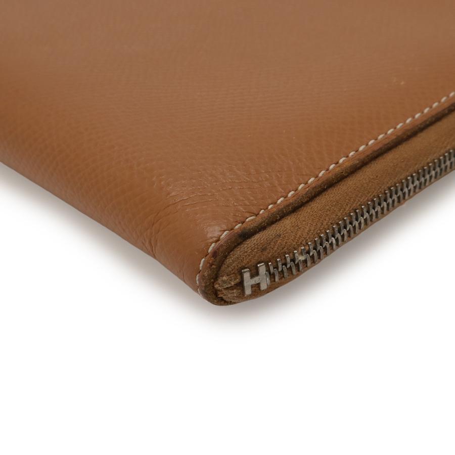 HERMES エルメス リミックス コンバイン L字型ファスナー 長財布 ヴォーエプソン レザー ゴールド ブラウン シルバー金具 D刻印 | HERMES | 02