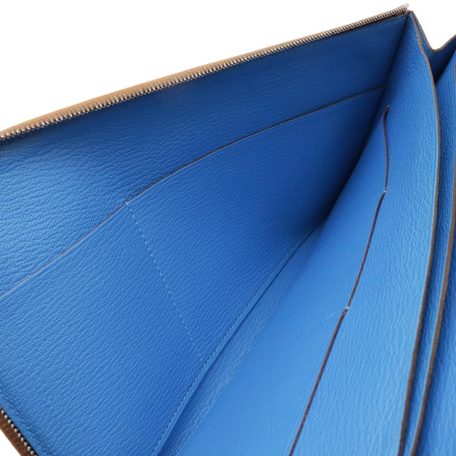 HERMES エルメス リミックス コンバイン L字型ファスナー 長財布 ヴォーエプソン レザー ゴールド ブラウン シルバー金具 D刻印 | HERMES | 05