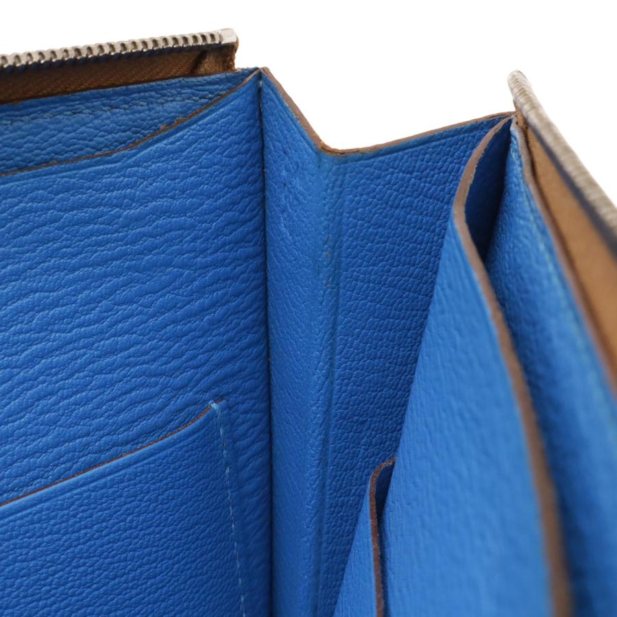 HERMES エルメス リミックス コンバイン L字型ファスナー 長財布 ヴォーエプソン レザー ゴールド ブラウン シルバー金具 D刻印 | HERMES | 07