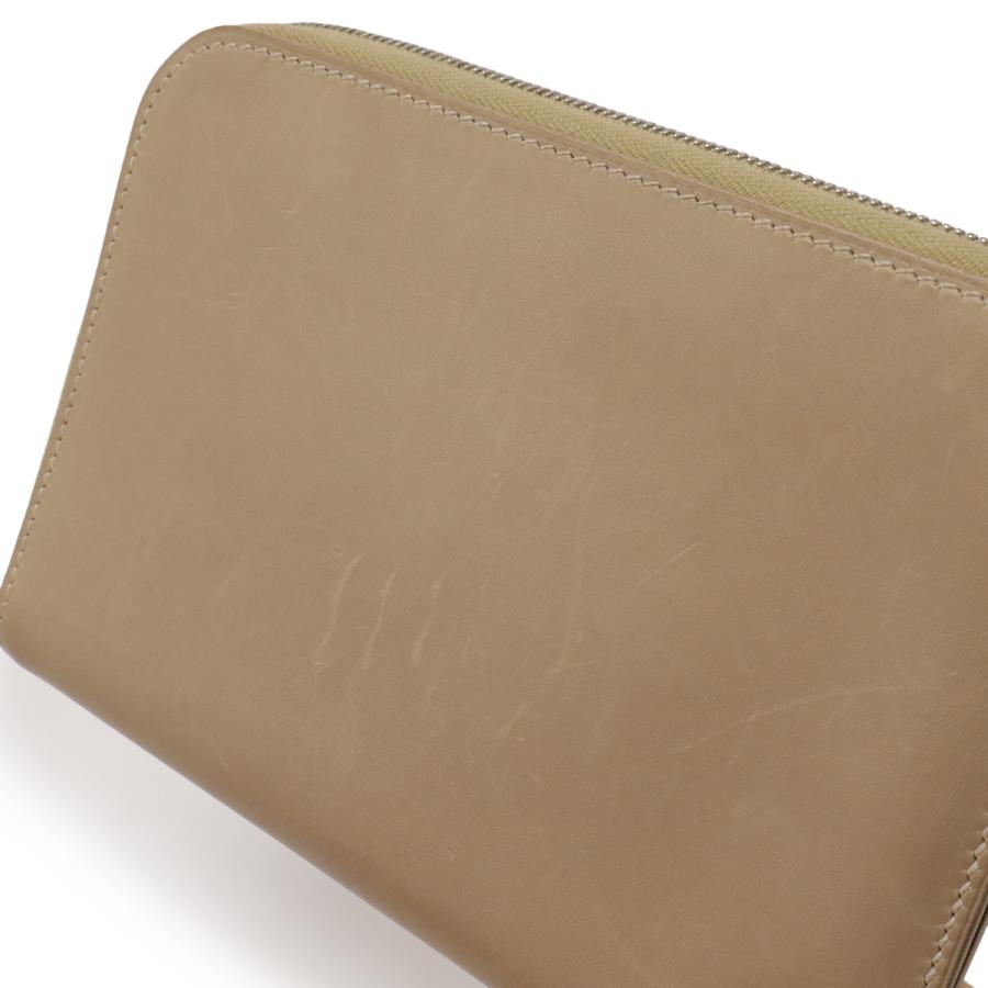 HERMES エルメス リミックス カードケース パスケース L字型ファスナー ストラップ レザー ベージュ シルバー金具 □E刻印 | HERMES | 03