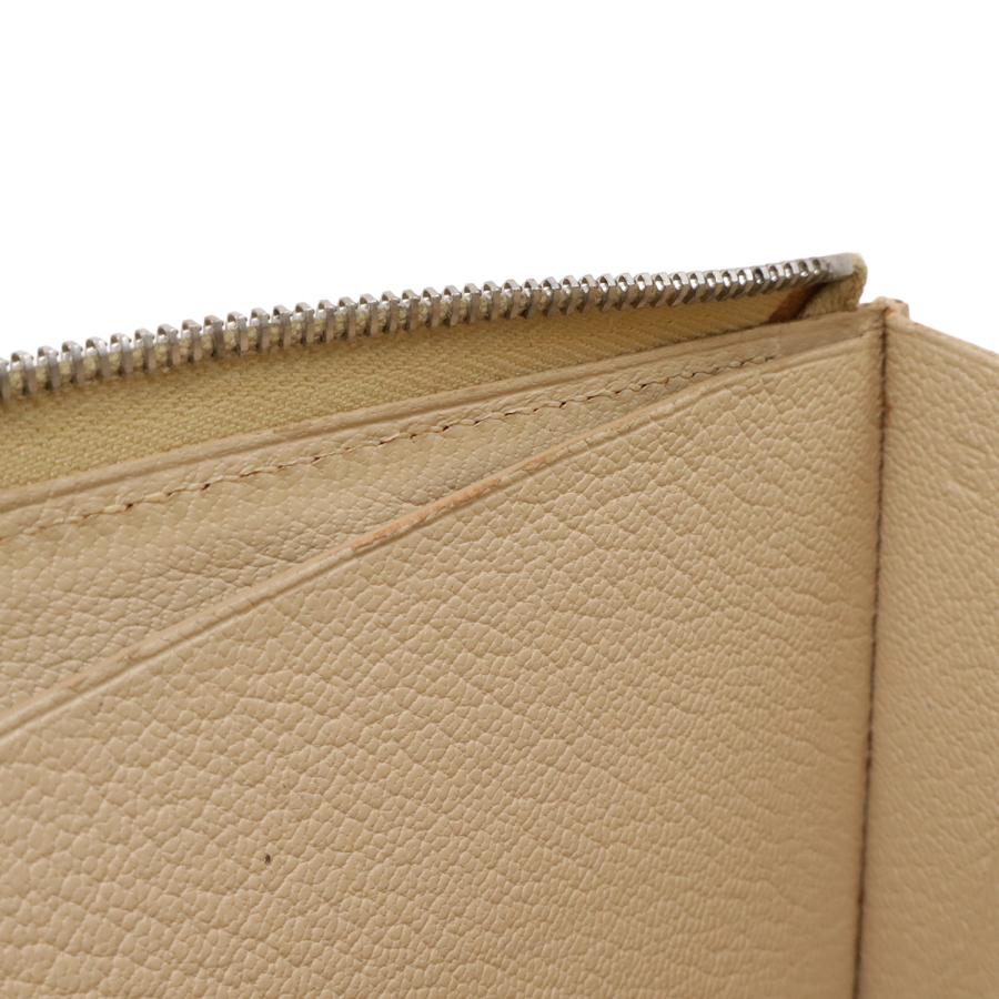 HERMES エルメス リミックス カードケース パスケース L字型ファスナー ストラップ レザー ベージュ シルバー金具 □E刻印 | HERMES | 05