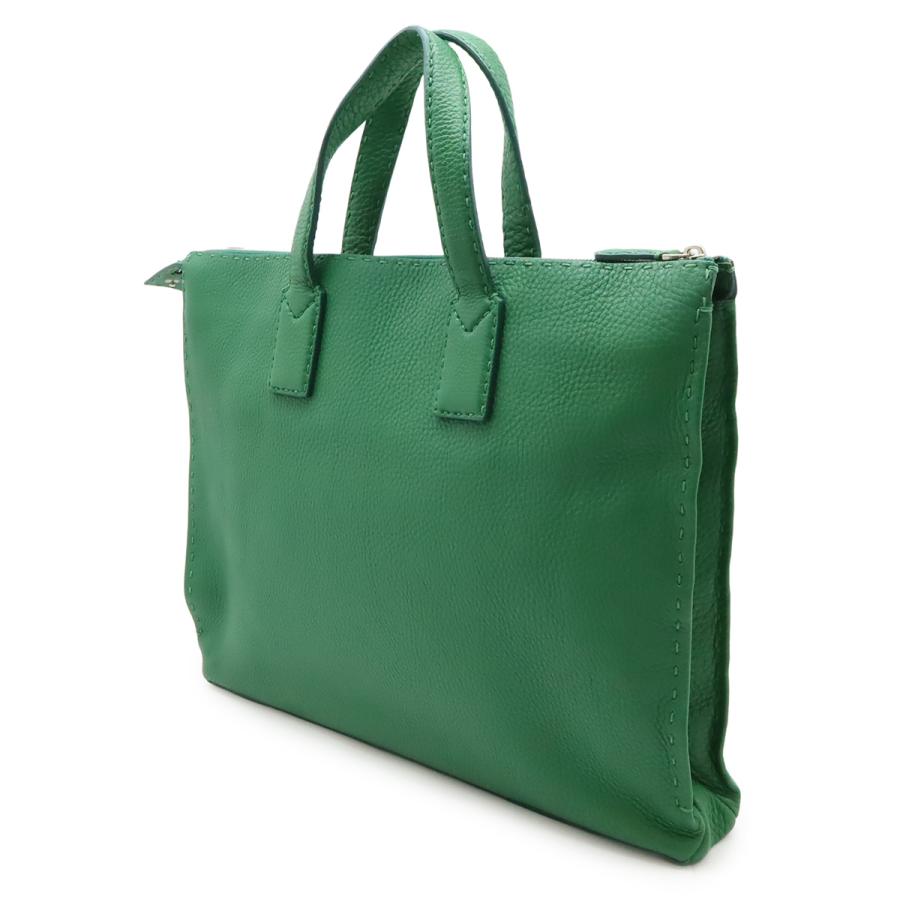 FENDI フェンディ セレリア ブリーフケース トートバッグ ビジネスバッグ レザー グリーン 緑 シルバー金具 7VA375 | FENDI | 01