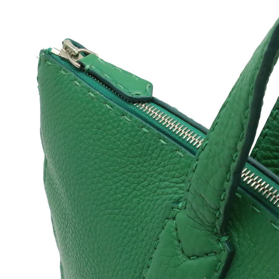 FENDI フェンディ セレリア ブリーフケース トートバッグ ビジネスバッグ レザー グリーン 緑 シルバー金具 7VA375 | FENDI | 04