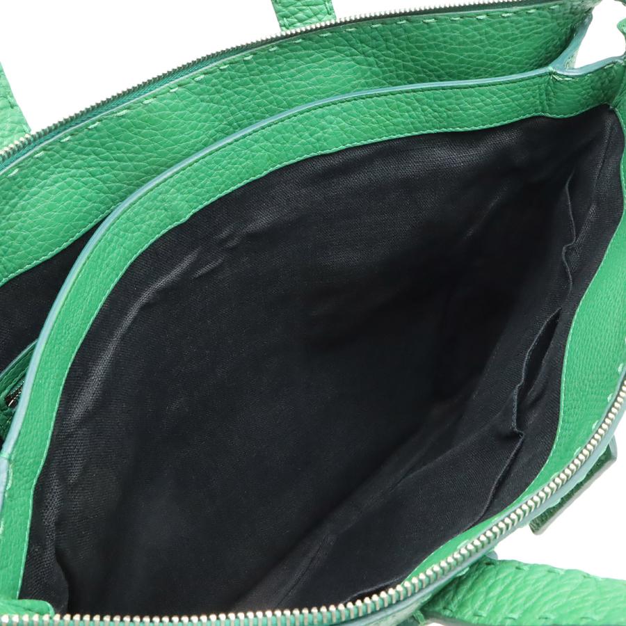 FENDI フェンディ セレリア ブリーフケース トートバッグ ビジネスバッグ レザー グリーン 緑 シルバー金具 7VA375 | FENDI | 06