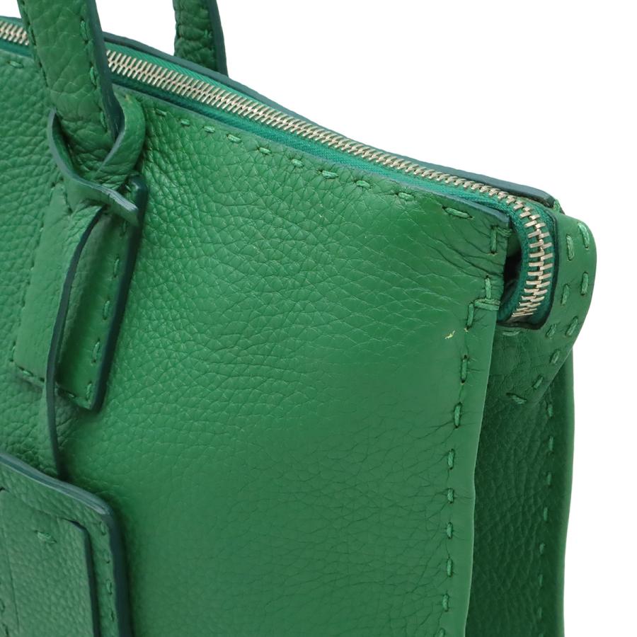 FENDI フェンディ セレリア ブリーフケース トートバッグ ビジネスバッグ レザー グリーン 緑 シルバー金具 7VA375 | FENDI | 07