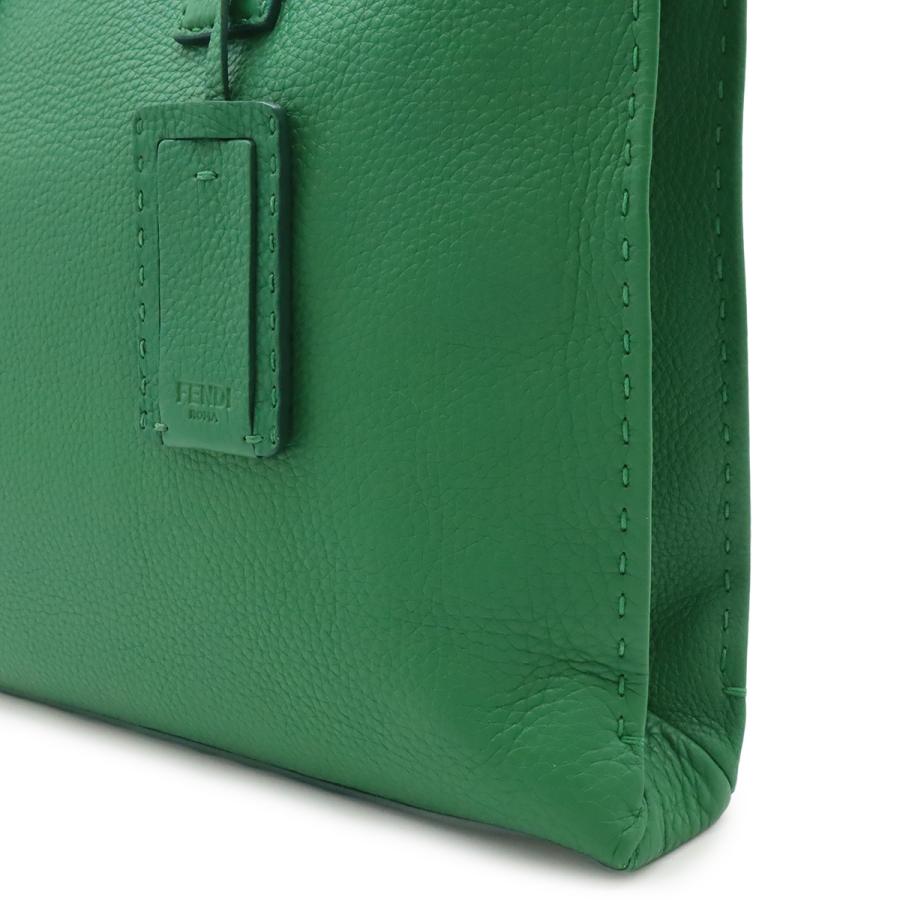 FENDI フェンディ セレリア ブリーフケース トートバッグ ビジネスバッグ レザー グリーン 緑 シルバー金具 7VA375 | FENDI | 08