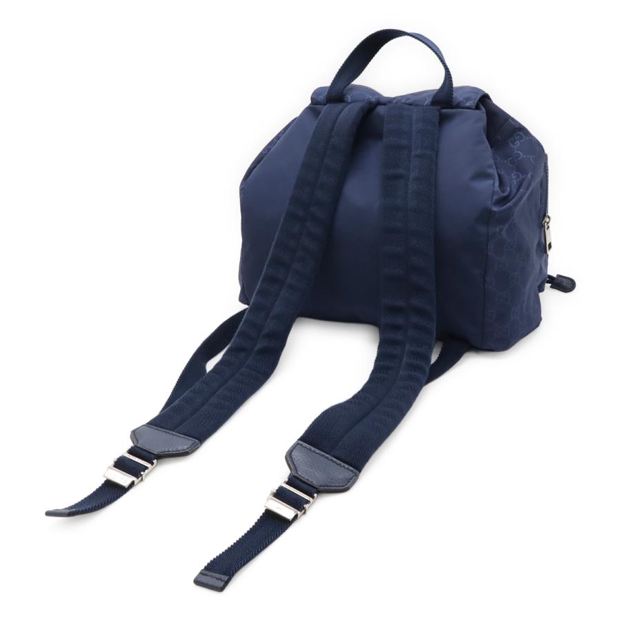 GUCCI グッチ GGナイロン リュックサック バックパック レザー ネイビー 紺 シルバー金具 406361 | GUCCI | 01