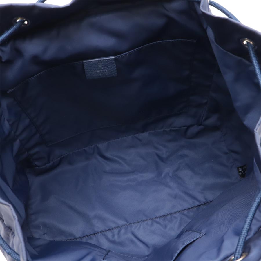 GUCCI グッチ GGナイロン リュックサック バックパック レザー ネイビー 紺 シルバー金具 406361 | GUCCI | 05