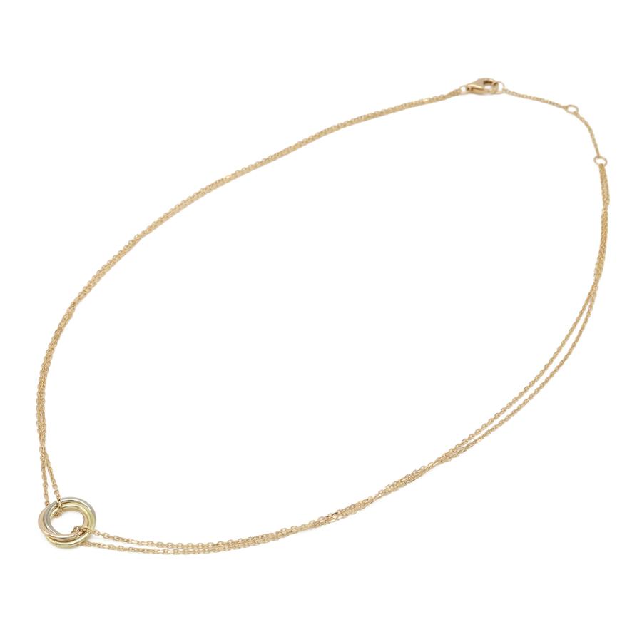 Cartier カルティエ スウィート トリニティ ネックレス ペンダント ダブルチェーン 3カラー K18PG WG YG ピンクゴールド B7218200 | Cartier | 01