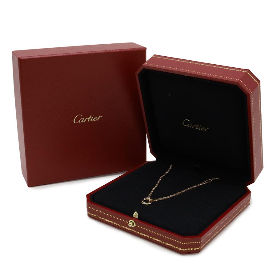 Cartier カルティエ スウィート トリニティ ネックレス ペンダント ダブルチェーン 3カラー K18PG WG YG ピンクゴールド B7218200 | Cartier | 06