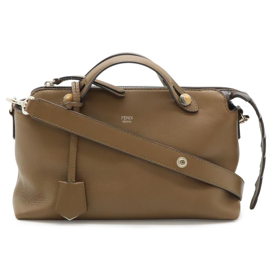 FENDI フェンディ BY THE WAY バイザウェイ ミディアム ハンドバッグ 2WAY ショルダーバッグ 型押し レザー ブラウン 茶 シルバー金具 | FENDI