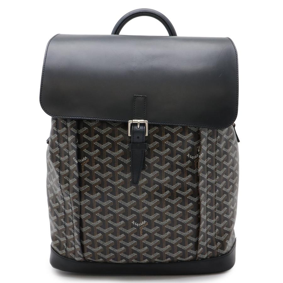 GOYARD ゴヤール アルパン バックパックMM リュックサック デイパック PVC レザー ブラック ブラウン ホワイト シルバー金具 | GOYARD