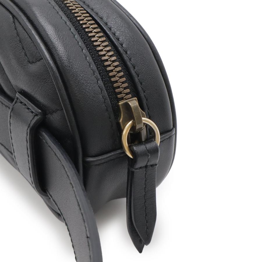 GUCCI グッチ GGマーモント ベルトバッグ ボディバッグ ウエストバッグ ウエストポーチ キルティング レザー ブラック 黒 ゴールド金具 | GUCCI | 03