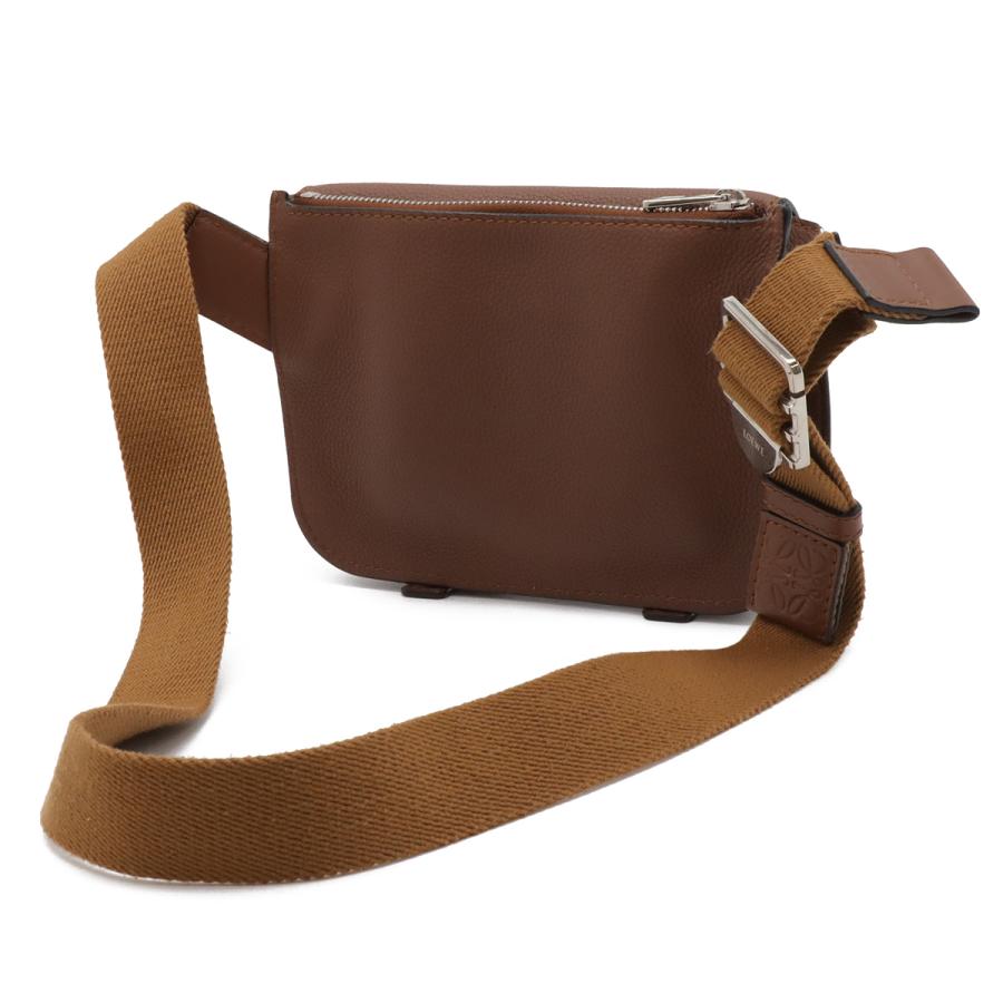 LOEWE ロエベ アナグラム ミリタリー バムバッグ ボディバッグ ショルダーバッグ 斜め掛け レザー ブラウン 茶 シルバー金具 317.12AB234 | LOEWE | 01
