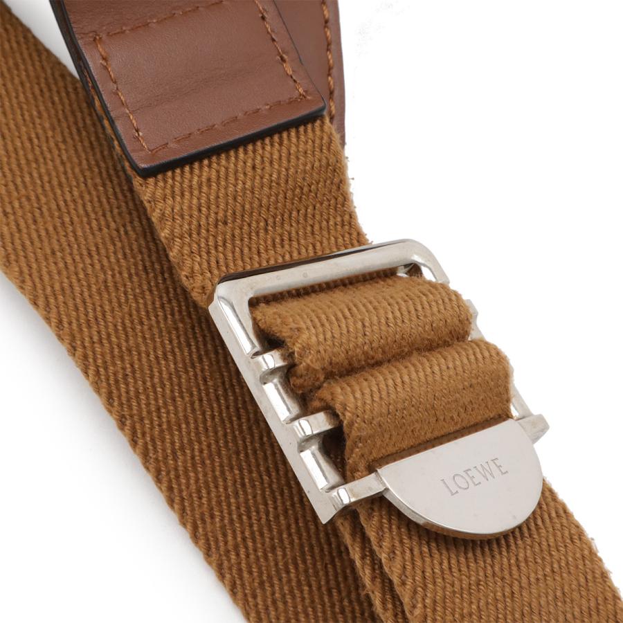 LOEWE ロエベ アナグラム ミリタリー バムバッグ ボディバッグ ショルダーバッグ 斜め掛け レザー ブラウン 茶 シルバー金具 317.12AB234 | LOEWE | 04