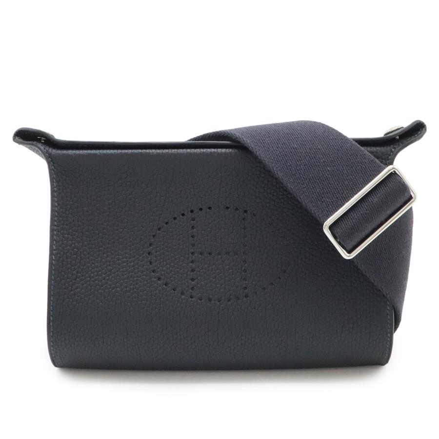 HERMES エルメス ヴィド ポッシュ Hエヴリン ショルダーバッグ トゴ ブラック 黒 シルバー金具 W刻印 | HERMES