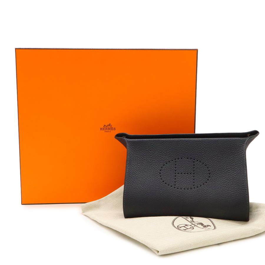 HERMES エルメス ヴィド ポッシュ Hエヴリン ショルダーバッグ トゴ ブラック 黒 シルバー金具 W刻印 | HERMES | 08