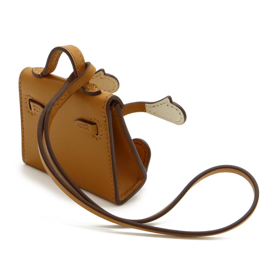 HERMES エルメス ビジュードサック ケリードール バッグチャーム ヴォータデラクト レザー ナチュラルサブレ オレンジ ナタ ブリック | HERMES | 01