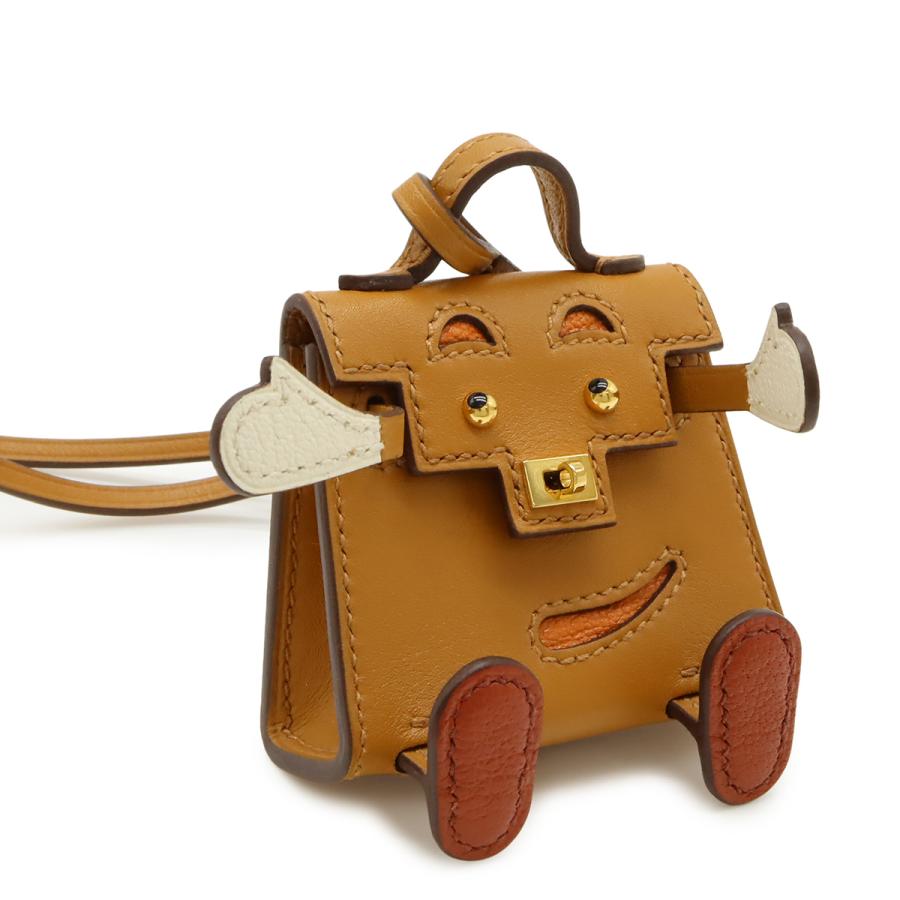 HERMES エルメス ビジュードサック ケリードール バッグチャーム ヴォータデラクト レザー ナチュラルサブレ オレンジ ナタ ブリック | HERMES | 02
