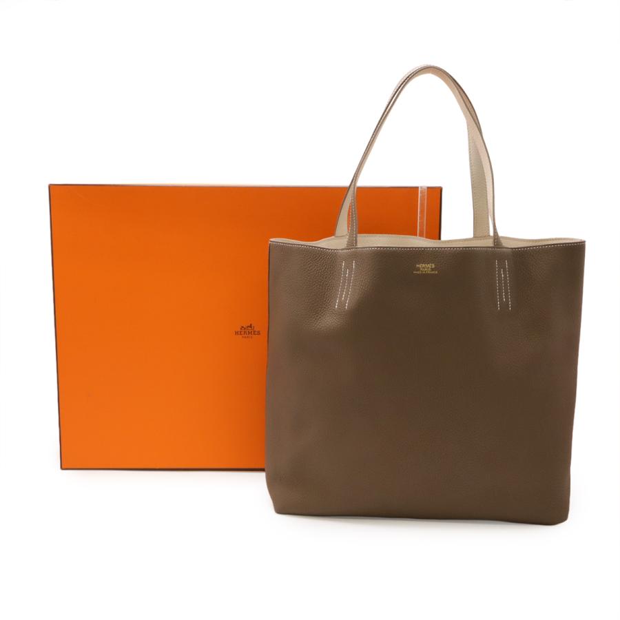 HERMES エルメス ドゥブルセンス36 ドゥブルサンス トートバッグ ショルダーバッグ リバーシブル トリヨンクレマンス エトゥープ べトン | HERMES | 05
