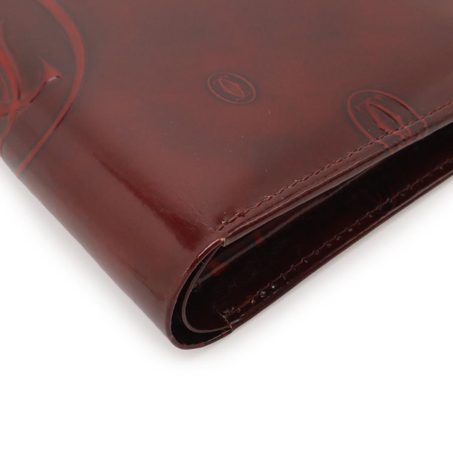 Cartier カルティエ ハッピーバースデー ハッピーバースデイ 2つ折財布 二つ折り財布 エナメル パテントレザー ボルドー L3000263 | Cartier | 02