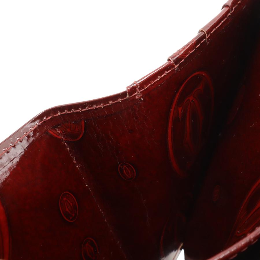 Cartier カルティエ ハッピーバースデー ハッピーバースデイ 2つ折財布 二つ折り財布 エナメル パテントレザー ボルドー L3000263 | Cartier | 04