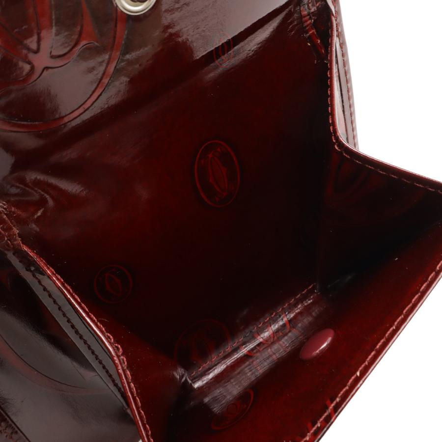 Cartier カルティエ ハッピーバースデー ハッピーバースデイ 2つ折財布 二つ折り財布 エナメル パテントレザー ボルドー L3000263 | Cartier | 05