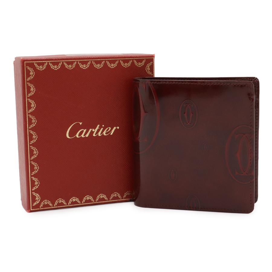 Cartier カルティエ ハッピーバースデー ハッピーバースデイ 2つ折財布 二つ折り財布 エナメル パテントレザー ボルドー L3000263 | Cartier | 06