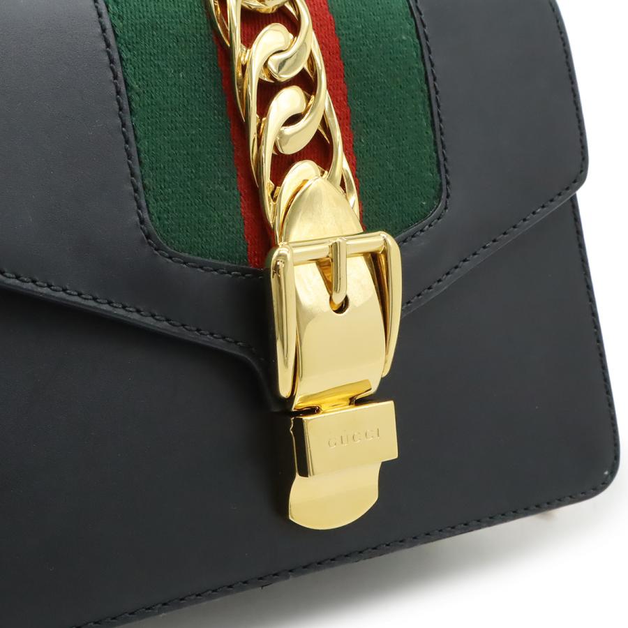 GUCCI（グッチ） シルヴィ ウェブライン リボン ミニチェーンバッグ