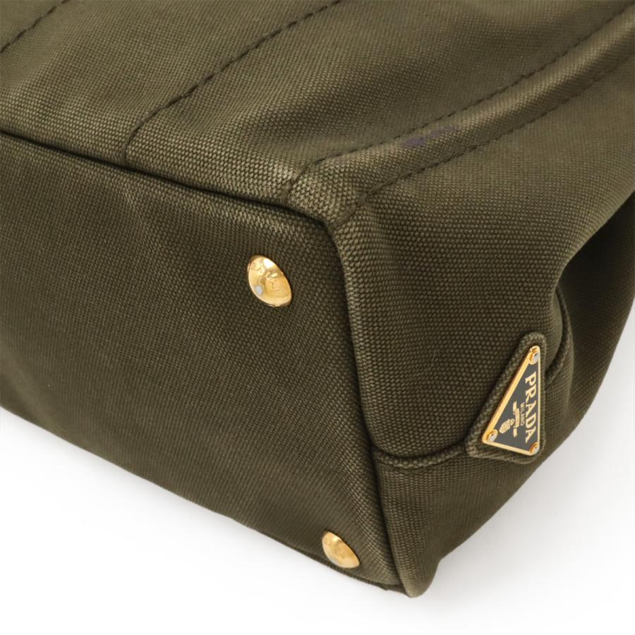 PRADA プラダ CANAPA カナパ トートバッグ ハンドバッグ キャンバス カーキグリーン ゴールド金具 ショルダーストラップ欠品 1BG439 | PRADA | 02