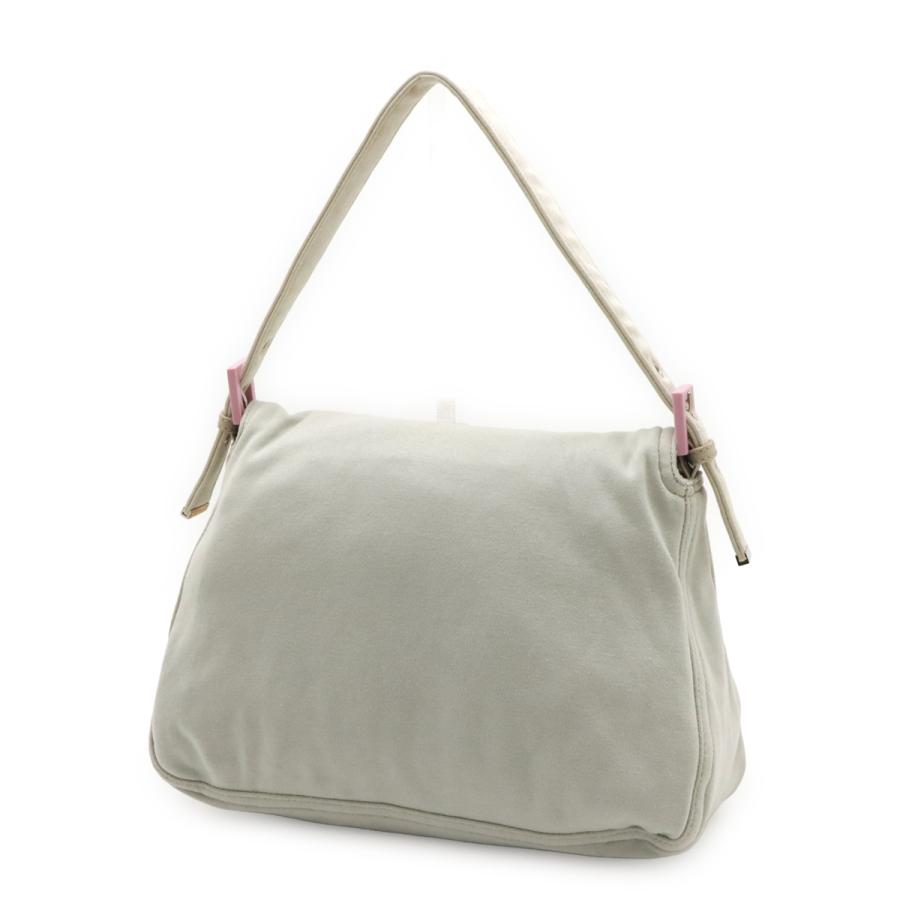 FENDI フェンディ FF マンマバケット ショルダーバッグ ワンショルダー 肩掛け ハンドバッグ コットン ライトグレー ピンク 26325 | FENDI | 01