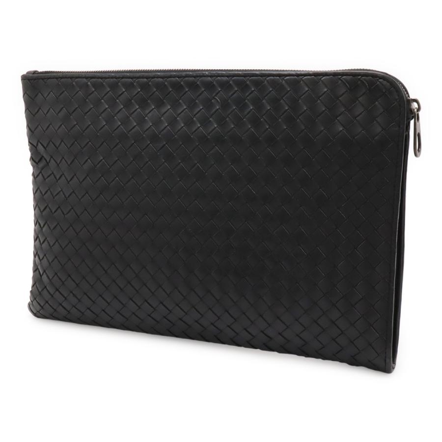 BOTTEGA VENETA ボッテガ ヴェネタ ボッテガベネタ イントレチャート クラッチバッグ セカンドバッグ レザー ブラック 黒 224052 | BOTTEGA VENETA | 01