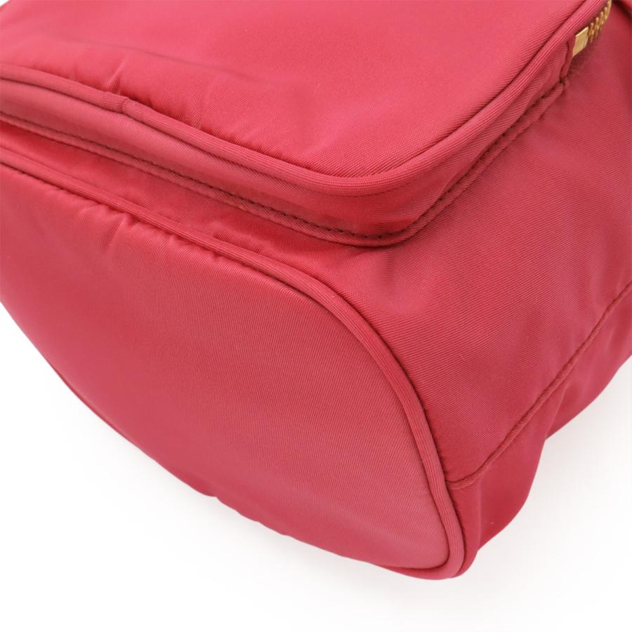 PRADA プラダ ハンドバッグ バケットバッグ 巾着 2WAY ショルダーバッグ ナイロン レザー ピンク ゴールド金具 1BH038 | PRADA | 02