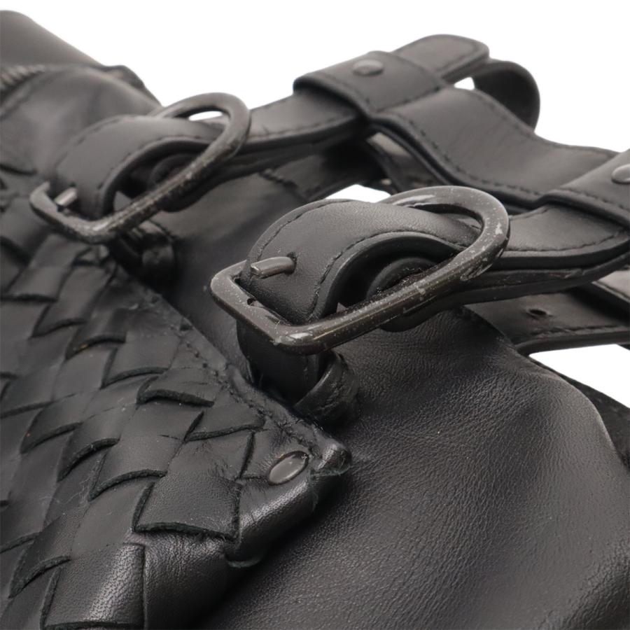 BOTTEGA VENETA ボッテガ ヴェネタ ボッテガベネタ イントレチャート ウエストバッグ ボディバッグ レザー ブラック 黒 121604 | BOTTEGA VENETA | 04