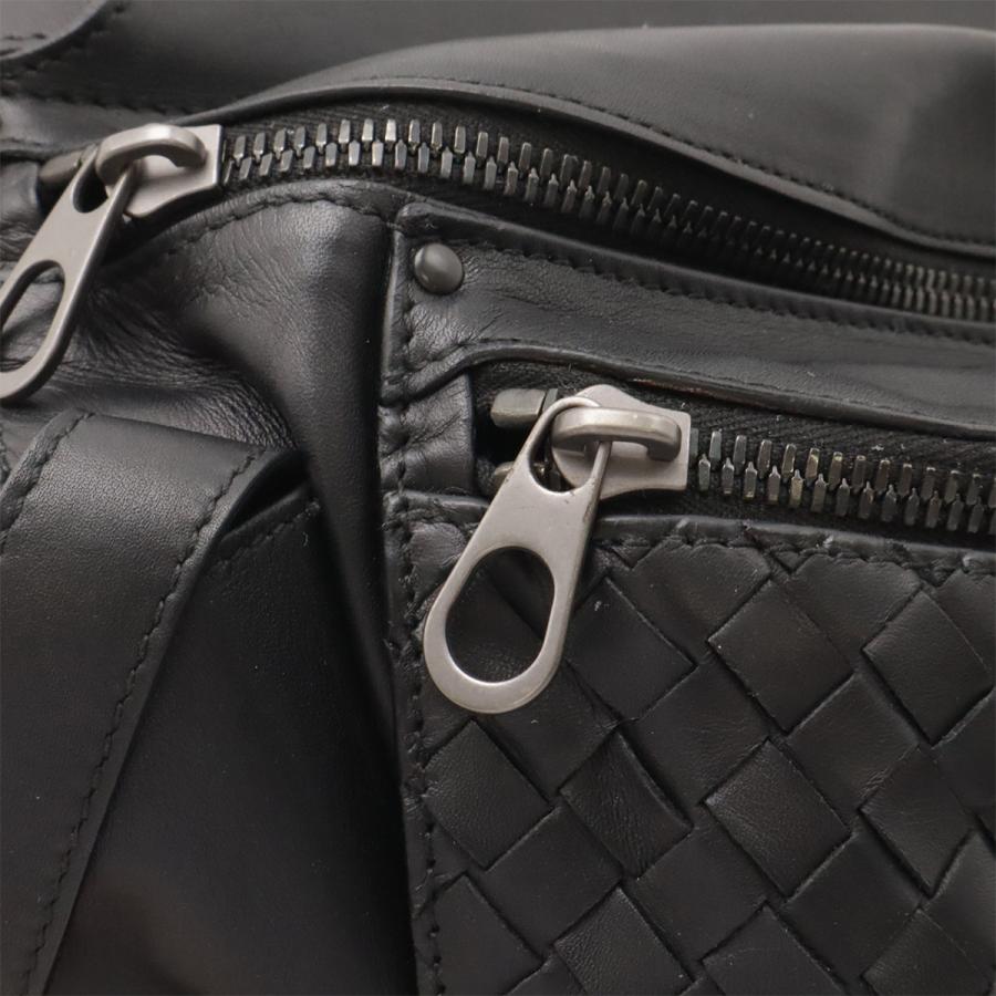 BOTTEGA VENETA ボッテガ ヴェネタ ボッテガベネタ イントレチャート ウエストバッグ ボディバッグ レザー ブラック 黒 121604 | BOTTEGA VENETA | 05