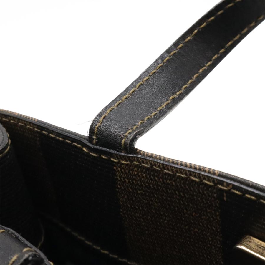 FENDI フェンディ ペカン ハンドバッグ 3WAY ショルダートート バックパック リュック PVC レザー カーキブラウン ブラック 黒 | FENDI | 05