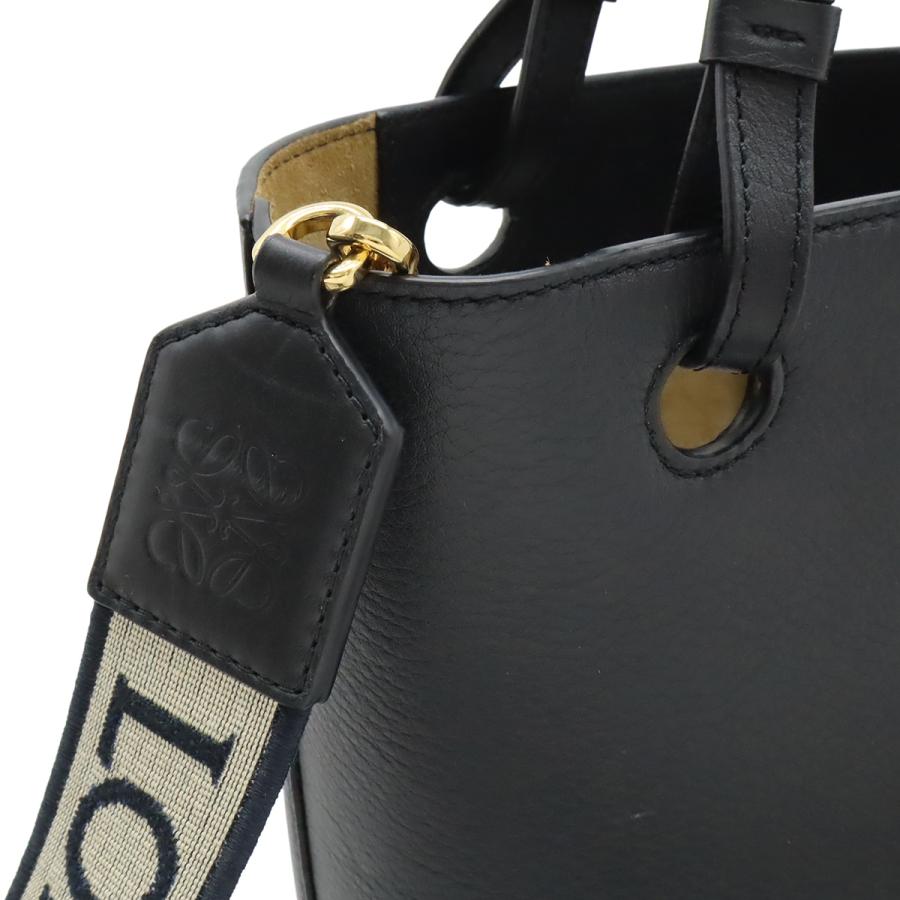 LOEWE ロエベ インフレーテッドアナグラム トート ミニ トートバッグ ハンドバッグ 2WAY ショルダーバッグ レザー ブラック 黒 | LOEWE | 05
