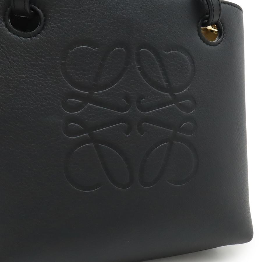 LOEWE ロエベ インフレーテッドアナグラム トート ミニ トートバッグ ハンドバッグ 2WAY ショルダーバッグ レザー ブラック 黒 | LOEWE | 08