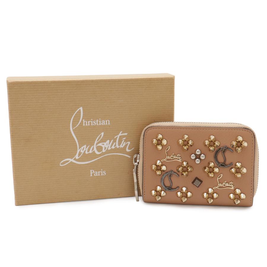 Christian Louboutin クリスチャン ルブタン パネトーネ ルビンスカイ ラウンドファスナー コインケース 小銭入れ レザー ヌード ピンク | Christian Louboutin | 06