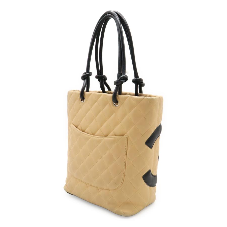 CHANEL シャネル カンボンライン ミディアムトート トートバッグ ショルダーバッグ ココマーク バイカラー ソフトカーフ ベージュ | CHANEL | 01