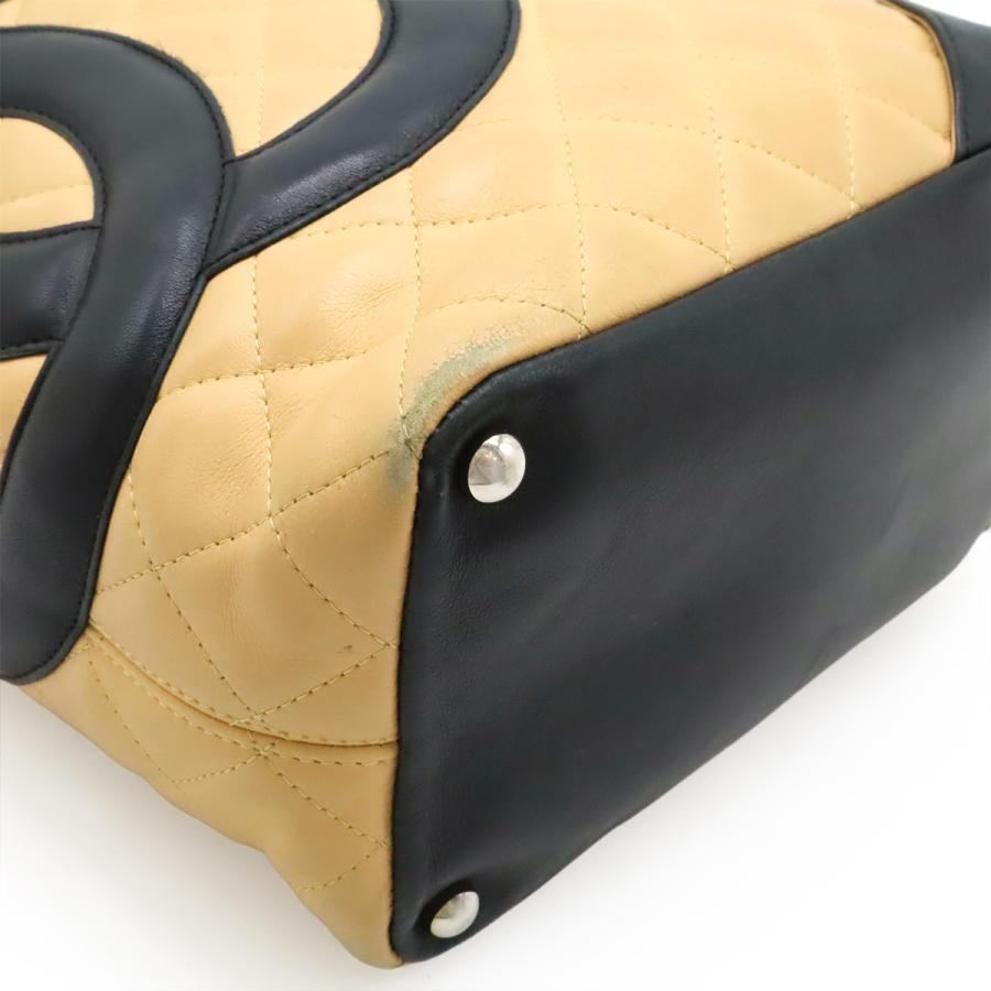 CHANEL シャネル カンボンライン ミディアムトート トートバッグ ショルダーバッグ ココマーク バイカラー ソフトカーフ ベージュ | CHANEL | 02