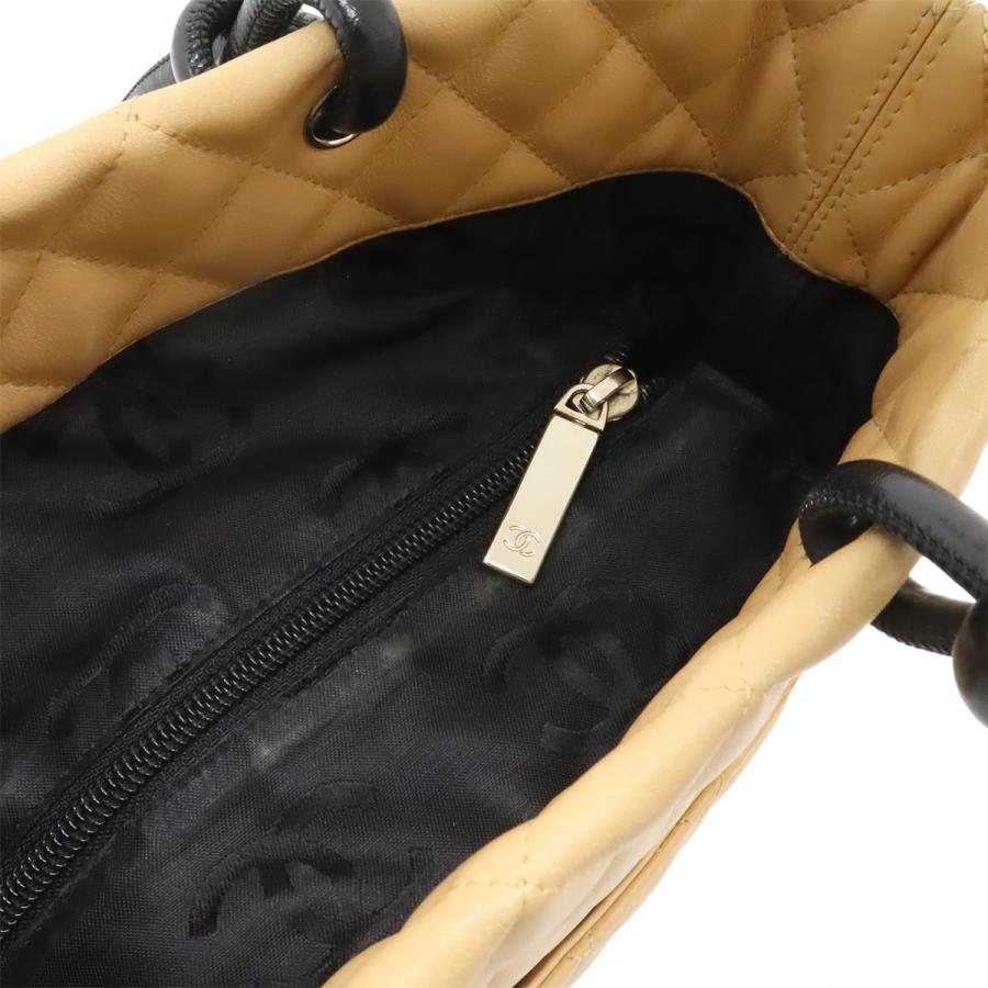 CHANEL シャネル カンボンライン ミディアムトート トートバッグ ショルダーバッグ ココマーク バイカラー ソフトカーフ ベージュ | CHANEL | 04