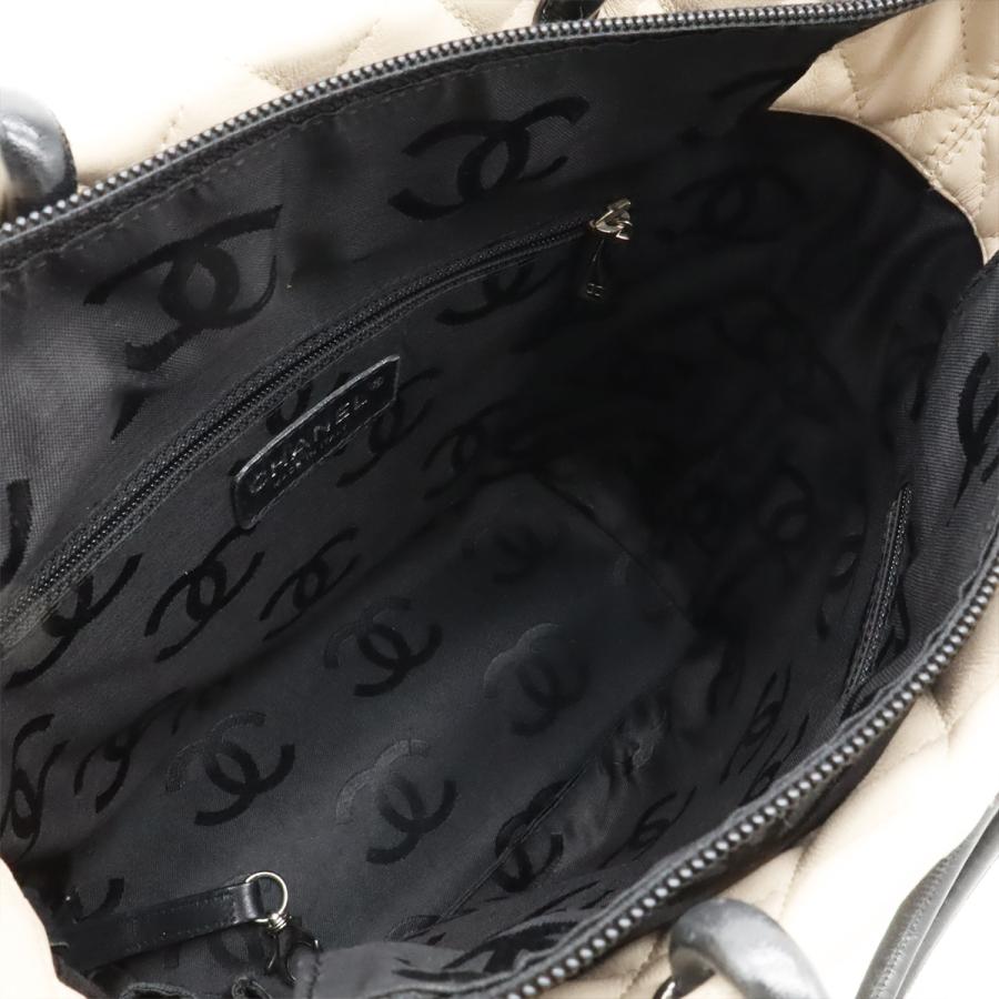 CHANEL シャネル カンボンライン ミディアムトート トートバッグ ショルダーバッグ ココマーク バイカラー ソフトカーフ ベージュ | CHANEL | 05